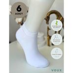 Voux Bambu Dikişsiz Beyaz Erkek Sneaker Çorap 6 'lı - 41 - 45