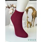 Voux Bambu Dikişsiz Bordo Kadın Yarım Konç Çorap 4 'lü - 35 - 40