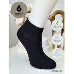 Voux Bambu Dikişsiz Siyah Erkek Sneaker Çorap 6 'lı - 41 - 45