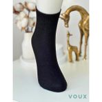 Voux Bambu Dikişsiz Siyah Erkek Yarım Konç Çorap 4 'lü - 41 - 45