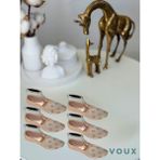 Voux Çiçek Desenli Bej Tül Kadın Babet Çorap 6 'lı - 35 - 40