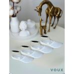Voux Çiçek Desenli Beyaz Tül Kadın Babet Çorap 6 'lı - 35 - 40
