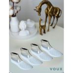 Voux Desenli Beyaz Tül Kadın Babet Çorap 4 'lü - 35 - 40
