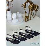 Voux Desenli Siyah Tül Kadın Babet Çorap 4 'lü - 35 - 40