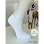 Voux Erkek Pamuklu Beyaz Patik Çorap 6 'lı - 41 - 45