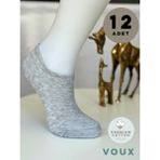 Voux Erkek Pamuklu Gri Patik Çorap 12 'li - 41 - 45