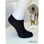 Voux Erkek Pamuklu Siyah Patik Çorap 6 'lı - 41 - 45