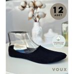 Voux Erkek Siyah Babet Çorap 12 'li - 41 - 45