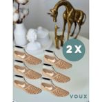 Voux Leopar Desenli Bej Tül Kadın Babet Çorap 12 'li - 35 - 40