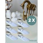 Voux Leopar Desenli Beyaz Tül Kadın Babet Çorap 12 'li - 35 - 40