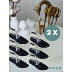 Voux Leopar Desenli Siyah Tül Kadın Babet Çorap 12 'li - 35 - 40