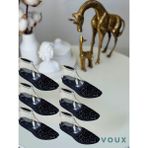 Voux Leopar Desenli Siyah Tül Kadın Babet Çorap 6 'lı - 35 - 40