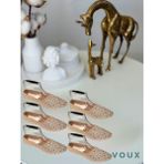 Voux Nokta Desenli Bej Tül Kadın Babet Çorap 6 'lı - 35 - 40