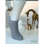 Voux Pamuklu Çizgili Çok Renkli Kadın Sneaker Çorap 12 'li - 35 - 40 - Karışık
