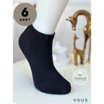Voux Pamuklu Siyah Erkek Sneaker Çorap 6 'lı - 41 - 45