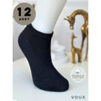Voux Pamuklu Siyah Kadın Sneaker Çorap 12 'li - 35 - 40