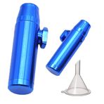VOVCIG Enfiye tütün dispenseri enfiye tütün dozajı 2'li paket, hunili (5,2 x 1,5 cm mavi)