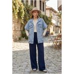 Vovikon Buz Kar Oversize Denim Panço Yelek