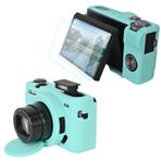 VOVMOEYA Canon Powershot G7 X Mark III için 2 ekran koruyucu folyolu kamera çantası, tam Pritection yumuşak G7X III silikon kılıf, çıkarılabilir objektif kapağı, Canon G7XIII G7X3-Robin için koruyucu