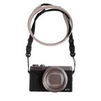 VOVMOEYA Kamera boyun kayışı, G7X MARK III gövde kayışı, PU omuz ayarlanabilir kayış, fotoğrafçı için, Fujifilm/for Nikon / Canon için, Sony/Minolta/Panasonic/SLR/DSLR kameralar için doku grisi