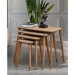 vovvahome LUCİ 4LÜ MDF AHŞAP ZİGON SEHPA - MEŞE