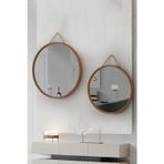 vovvahome Mirora 2'li Yuvarlak Dekoratif Duvar Aynası | Boyalı Ahşap Çerçeveli | 60cm 48cm | Meşe