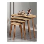 vovvahome MOON 4LÜ MDF AHŞAP ZİGON SEHPA - MEŞE