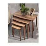 Vovvahome Vega 4'lü Mdf Ahşap Zigon Sehpa - Ceviz