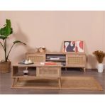 Vow Home Living Calvin Hazeran 2 Parça TV Ünitesi ve Orta Sehpa Seti - Meşe
