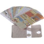 Vox Art 27'li Renkli Kağıt Bant Set 6,5 x 9 cm Metal Kutu İçinde Hazır Kesimli Çeşitli Desenler