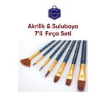 Vox Art Fırça Seti - 7'li Suluboya -Akrilik Boya Fırça Seti
