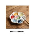 Vox Art Profesyonel Porselen Çiçek Palet, İthal, Pürüzsüz Yüzey- 13.5 cm