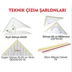 Vox Art SG49 ArtScholar Açı Ölçerli Harita Cetveli