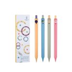 Vox Art Zennyth Coco 0.4 mm Macaron Renkler 4'lü Siyah Roller Kalem