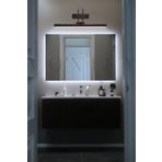 Voxify Mat Siyah Kuğu Aplik Oynar Başlıklı Beyaz Işık Şık Tasarım Dekoratif Dizayn Banyo Ayna Aydınlatma