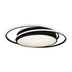 Voxlamp Birmingham Salto Plafonyer Led Avize 58*50cm 93 Watt Mat Siyah