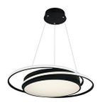 Voxlamp Birmingham Salto Plafonyer Sarkıt Led Avize 78*70cm 140 Watt Mat Siyah
