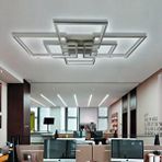 Voxlamp Oblong Super Max. Plafonyer Led Avize 150*110cm 216 Watt Gümüş