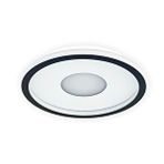 Voxlamp Plafonia Orta Işıklı Tavan Plafonyer Led Avize 40 Cm 68 Watt Siyah Kenar, Beyaz Gövde