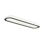 Voxlamp Plafonia Oval Led Plafonyer Led Avize 100x16 Cm 86 Watt Siyah Kenar, Beyaz Gövde
