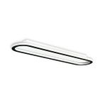 Voxlamp Plafonia Oval Led Plafonyer Led Avize 80x16 Cm 72 Watt Siyah Kenar, Beyaz Gövde