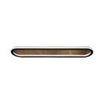 Voxlamp Plafonia Oval Led Plafonyer Led Avize Ahşap 80*16 Cm 72 Watt Siyah Kenar, Ahşap Gövde