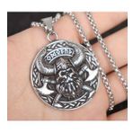 voyageaccessory Çift taraflı Kullanım Viking Kolye iskandinav Mitolojisi Tanrı Odin Kolye / Viking Pusula Kolye