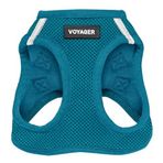 Voyager Step-in Air Köpek Koşum Takımı - Best Pet Supplies Küçük ve Orta Ölçekli Köpekler ve Kediler için Yelek Koşumunda Tüm Hava Mesh Basamağı - Koşum Takımı (Turkuaz), Small