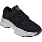 Voyager Taş Detaylı Triko Kadın Spor Ayakkabı Sneaker VOY-064 Siyah
