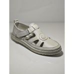 Voyager Z520 Kadın Günlük Deri Comfort Sandalet - Krem