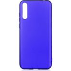 Voyo Huawei P Smart S (Y8P) Kılıf Soft ve Pürüzsüz Yüzeyli Ipeksi Silikon Kapak - Saks Mavi