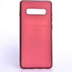 Voyo Samsung Galaxy S10 Plus Kılıf Soft ve Pürüzsüz Yüzey Ipeksi Silikon Kapak Hopy - Mürdüm