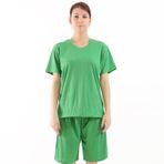 VOYOKIS Kadın Pijama Takımı Pamuklu, Pijama, Pamuklu, Yüksek Esneklik, Yaz için, Yeşil., 4XL