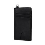 VpiuV® RFID korumalı kredi kartı cüzdanı - erkek cüzdanı - bozuk para bölmeli ince cüzdan, Siyah, 10,3 cm, Gündelik